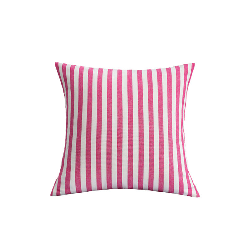 Decorative pillow with stripe pattern