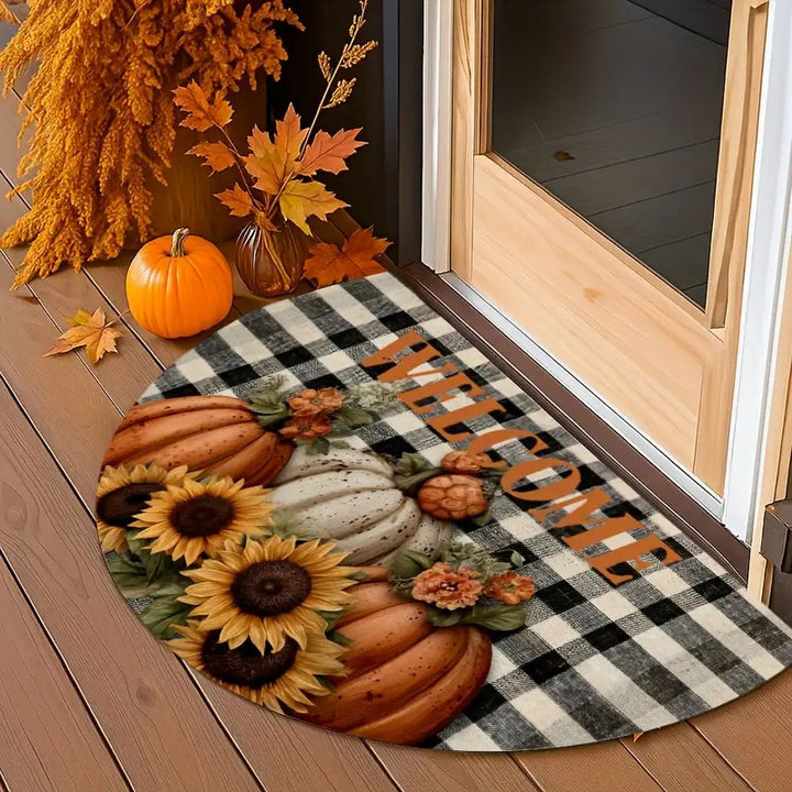 Autumn-Themed Decorative Welcome Mat for Home