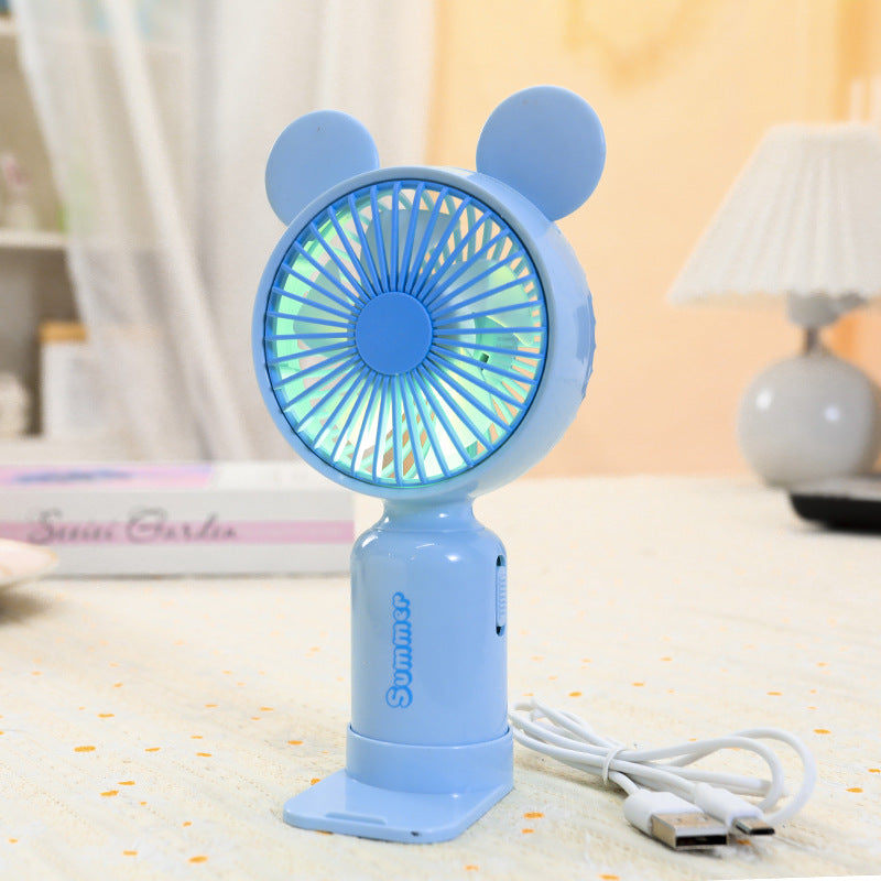 Women's Portable Hand Fan with Cute Ears Stornfield