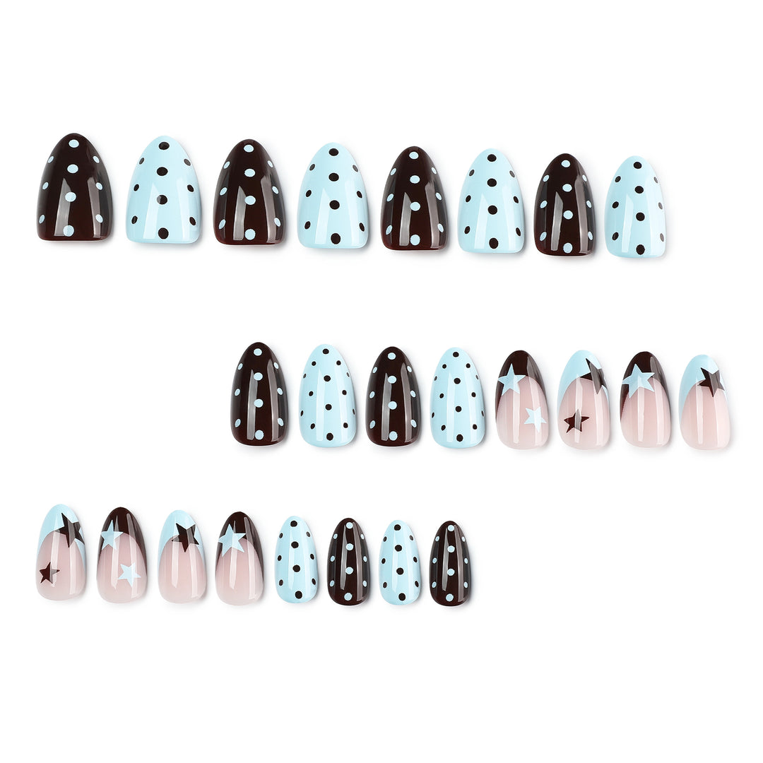 Artful Nail Extensions with Modern Star Design Stornfield