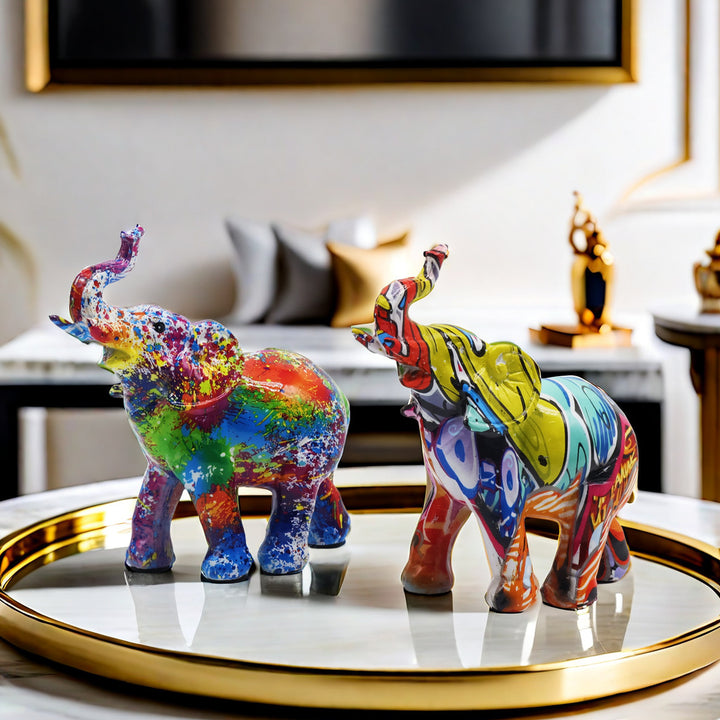 Colorful Elephants Figurine Stornfield