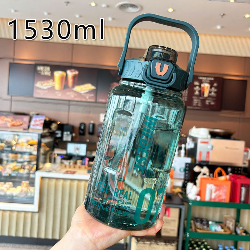 Women’s large water bottle with integrated straw and carrying handle Stornfield