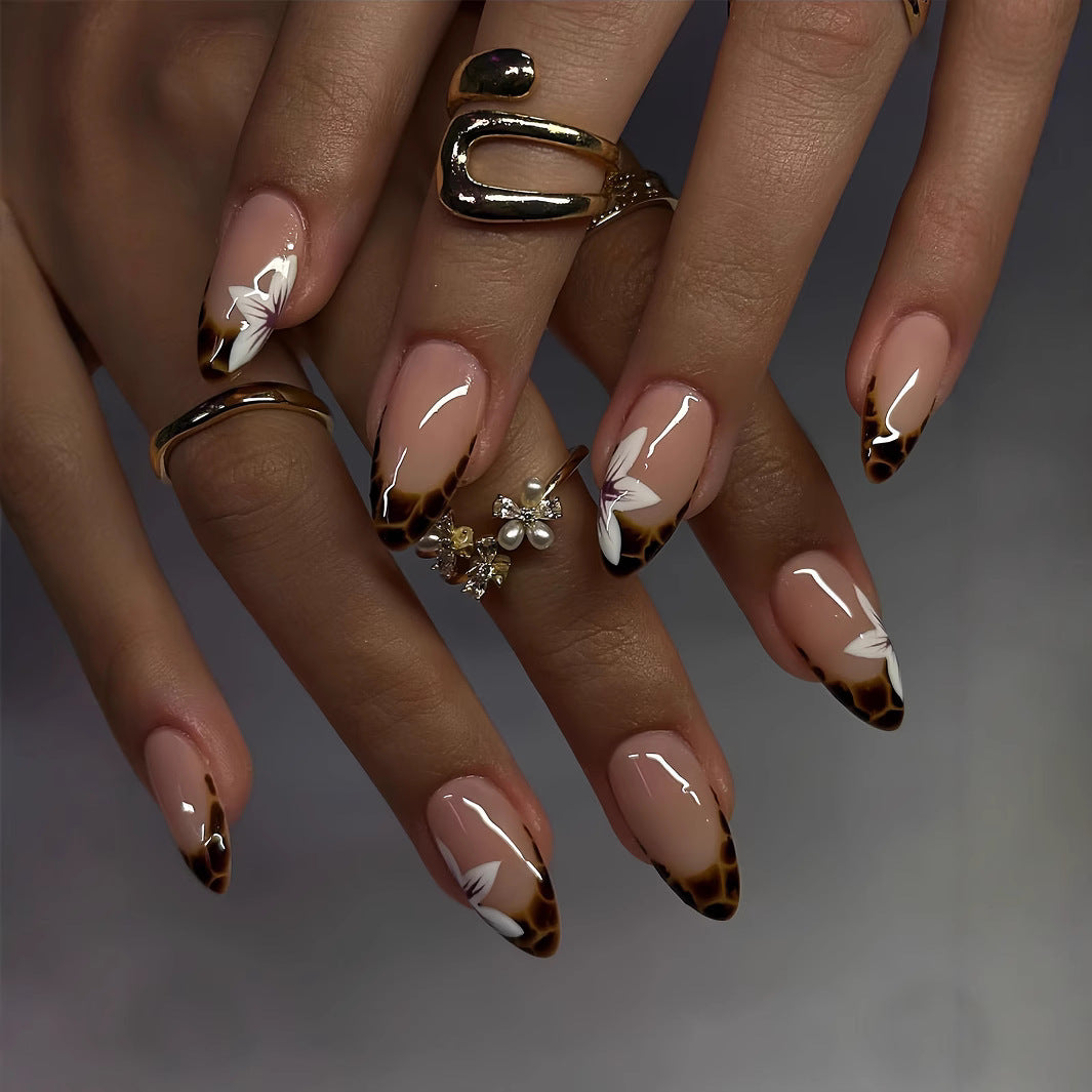 Exquisite Floral Design Stiletto Nails Stornfield