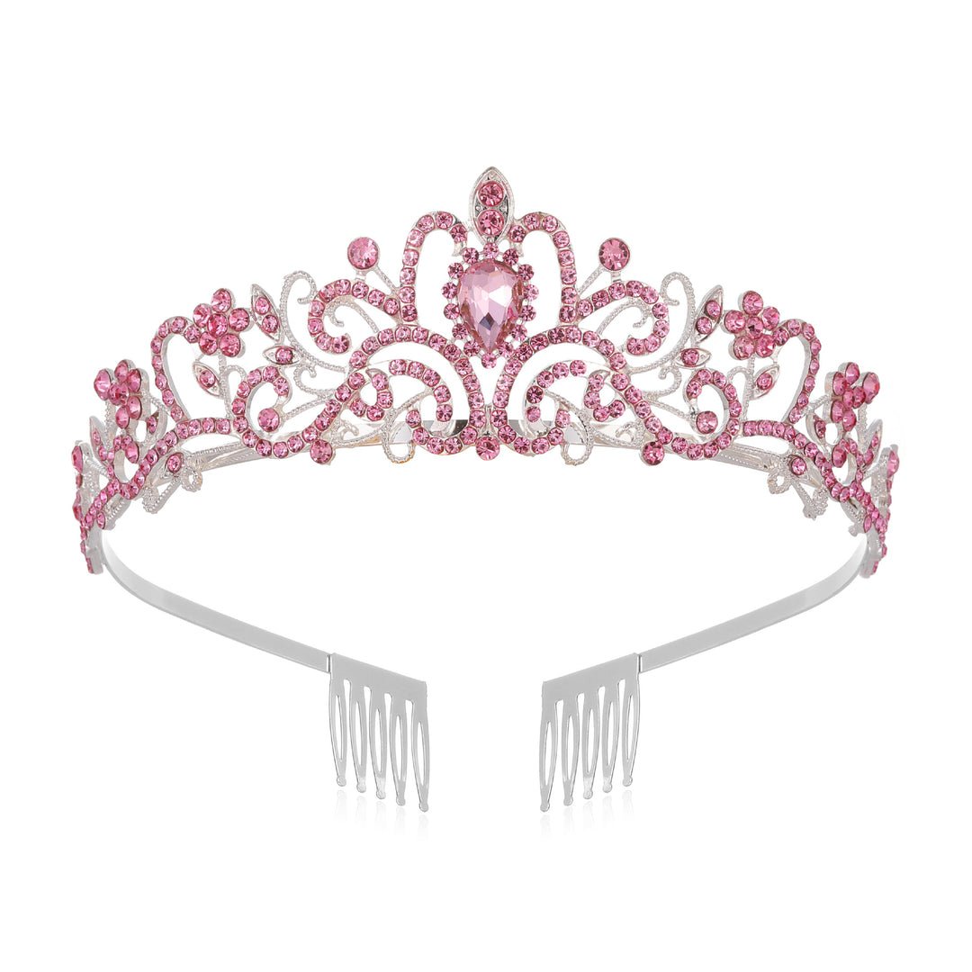 Ladies Sparkling Crystal Tiara with Filigree Design Stornfield
