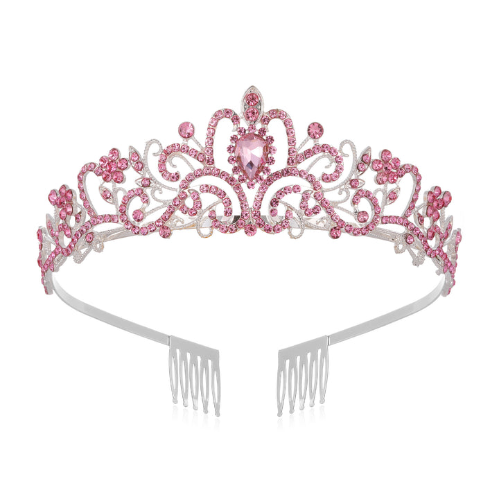 Ladies Sparkling Crystal Tiara with Filigree Design Stornfield