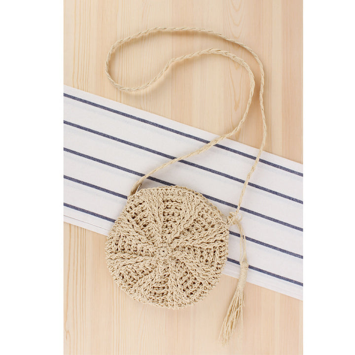 Handbag Made of Hand-Knotted Natural Material with Fringed Detail Stornfield
