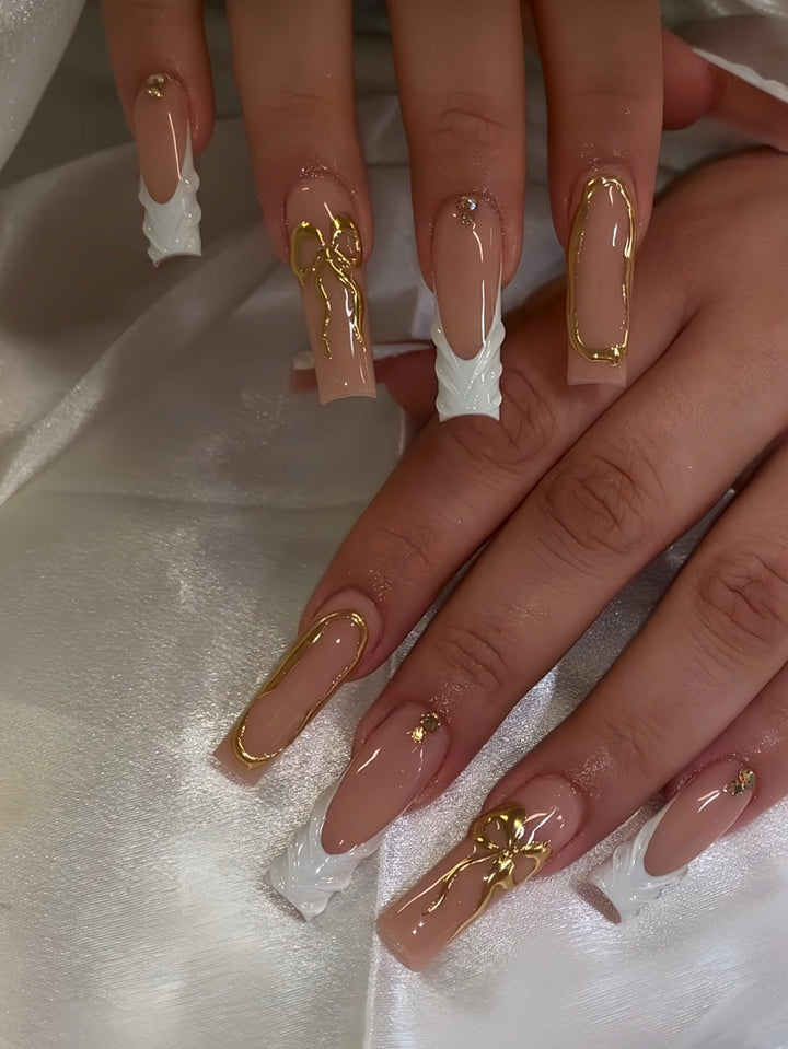 Decorative Long Press-On Nail Extensions Stornfield