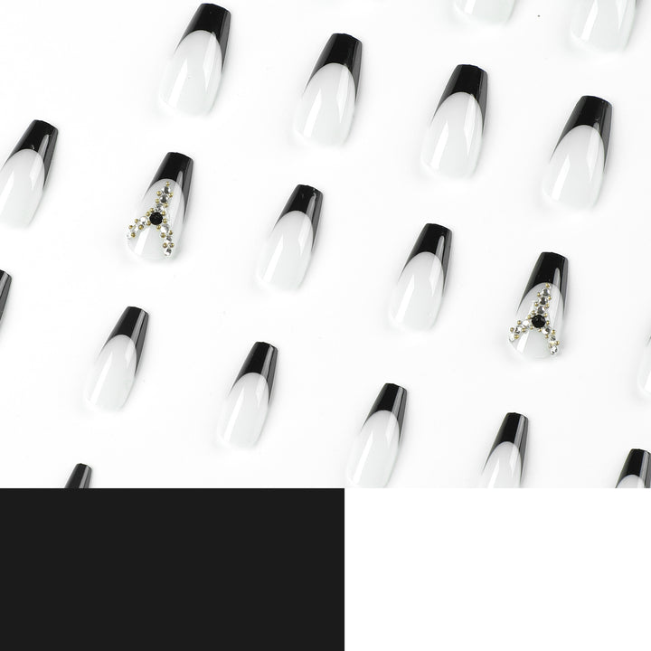 Artful Nail Extensions with Glitter and Ombre Details Stornfield
