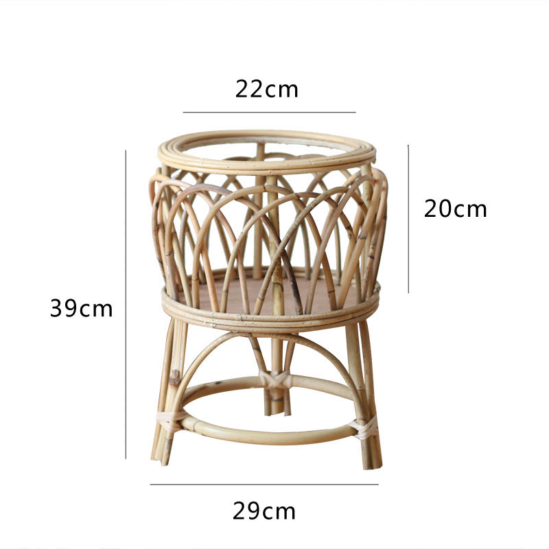 Rattan plant stand with modern design Stornfield