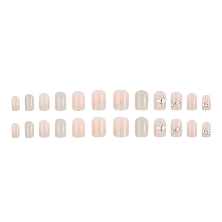 Rhinestone Accented Press-On Nail Set