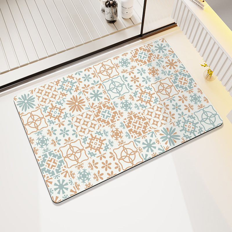 Abstract Modern Bath Mat Stornfield