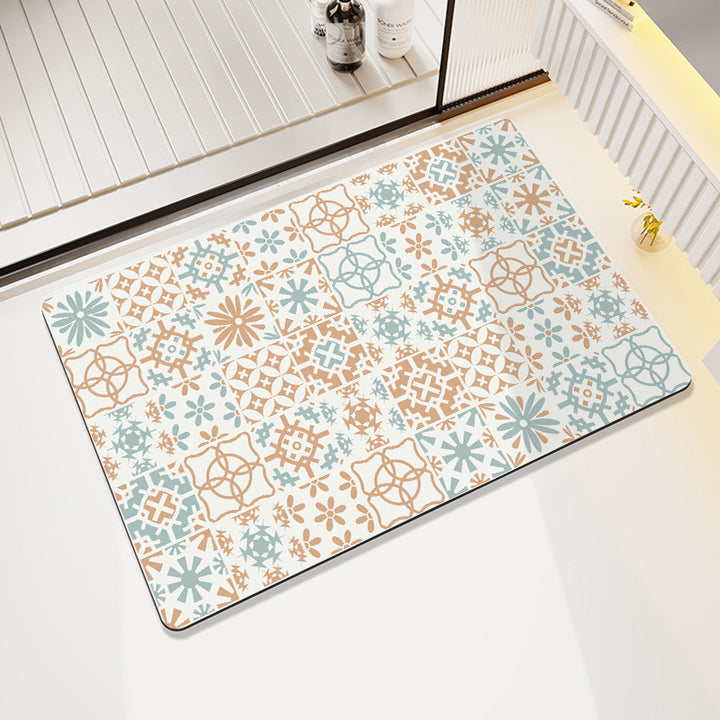 Abstract Modern Bath Mat Stornfield