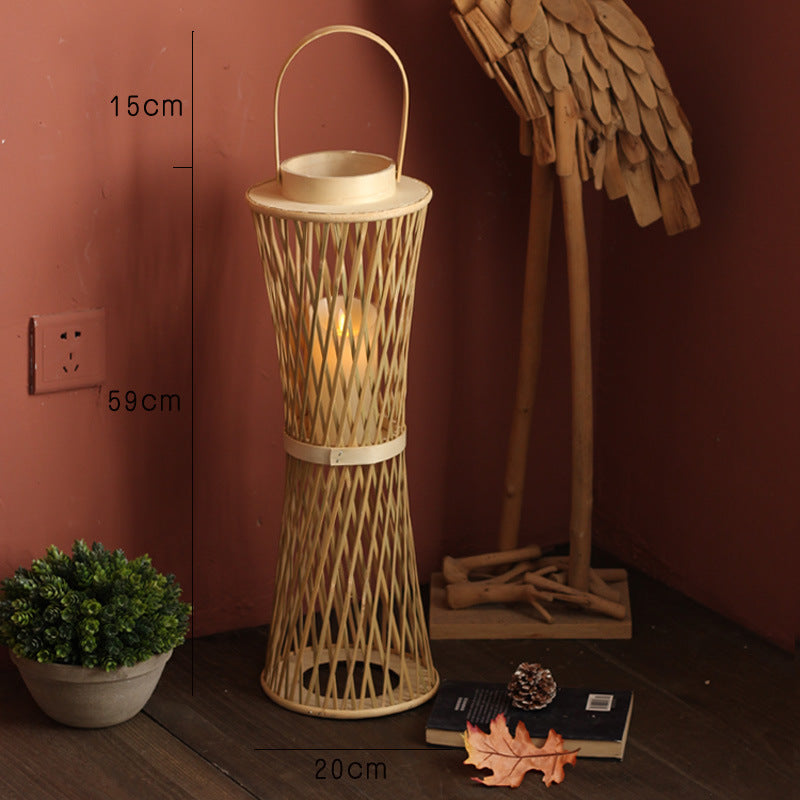 Elegant lamp stand made of woven material Stornfield