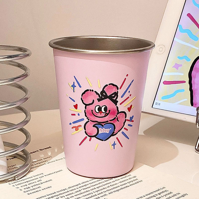 Drink cup with cheerful cat design Stornfield