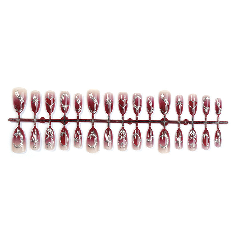 Artistic Floral Ombre Press-On Nails Stornfield