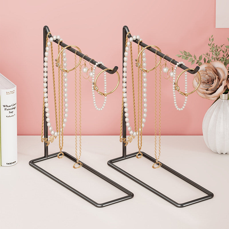 Metal T-Bar Jewelry Display Stand Pair