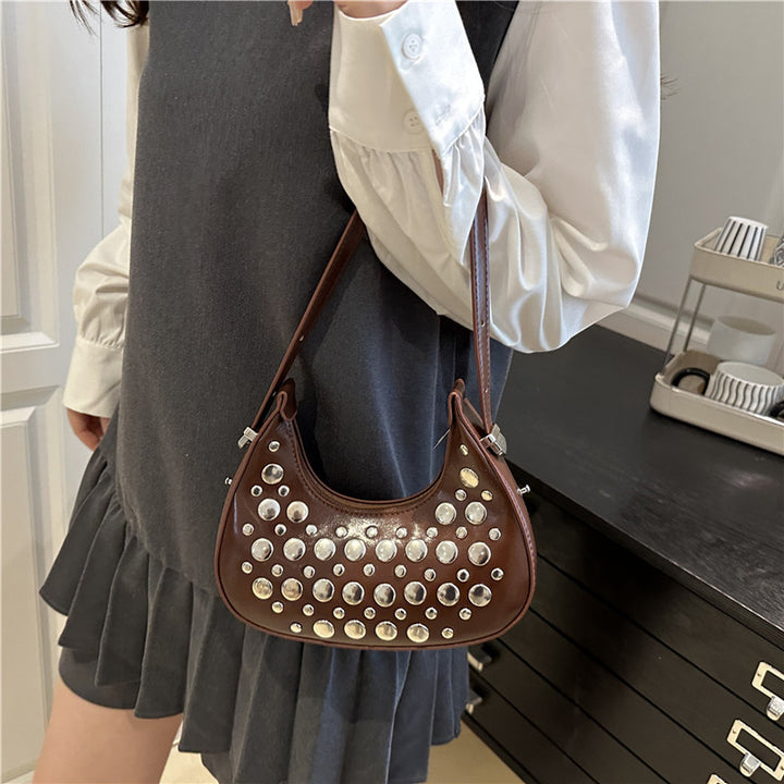 Studded Leather Hobo Bag Stornfield