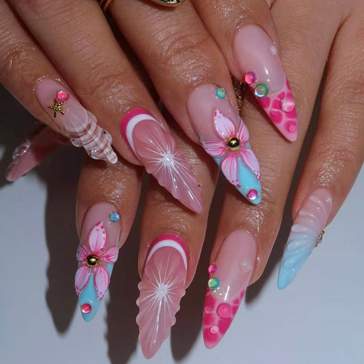Artistic 3D Nail Tips with Maritime Design Stornfield