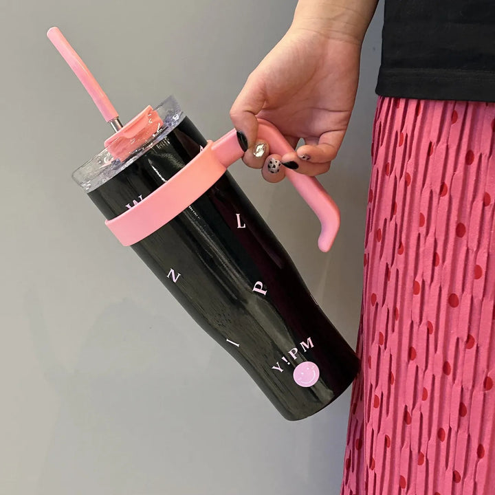 Women Practical Insulated Drinking Bottle with Integrated Carry Handle Stornfield