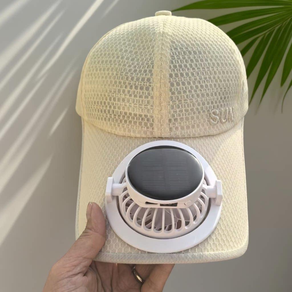 Ventilated baseball cap with detachable rechargeable fan Stornfield