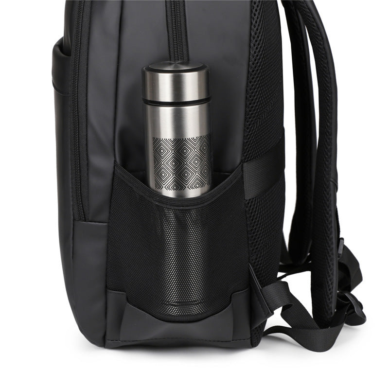 Elegant backpack with padded laptop compartment and numerous storage options Stornfield