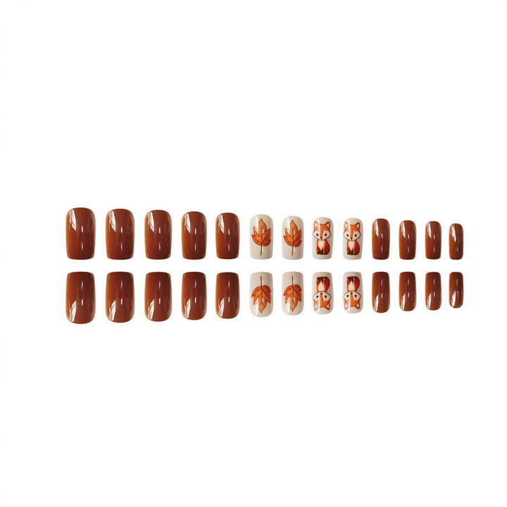 Thematic Fox and Leaf Nail Art Set Stornfield