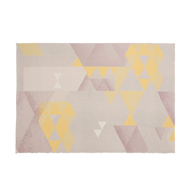 Round Decorative Living Room Carpet with Modern Geometric Pattern Stornfield