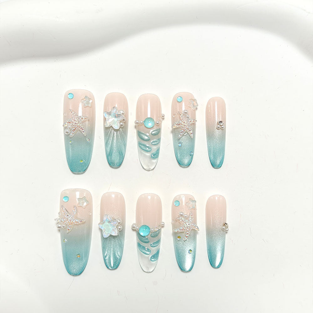 Artificial nails in elegant ocean design Stornfield