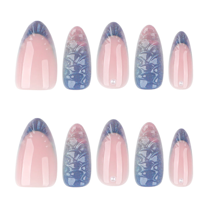 Artful nail extensions with shimmering play of colors and glamorous accents Stornfield