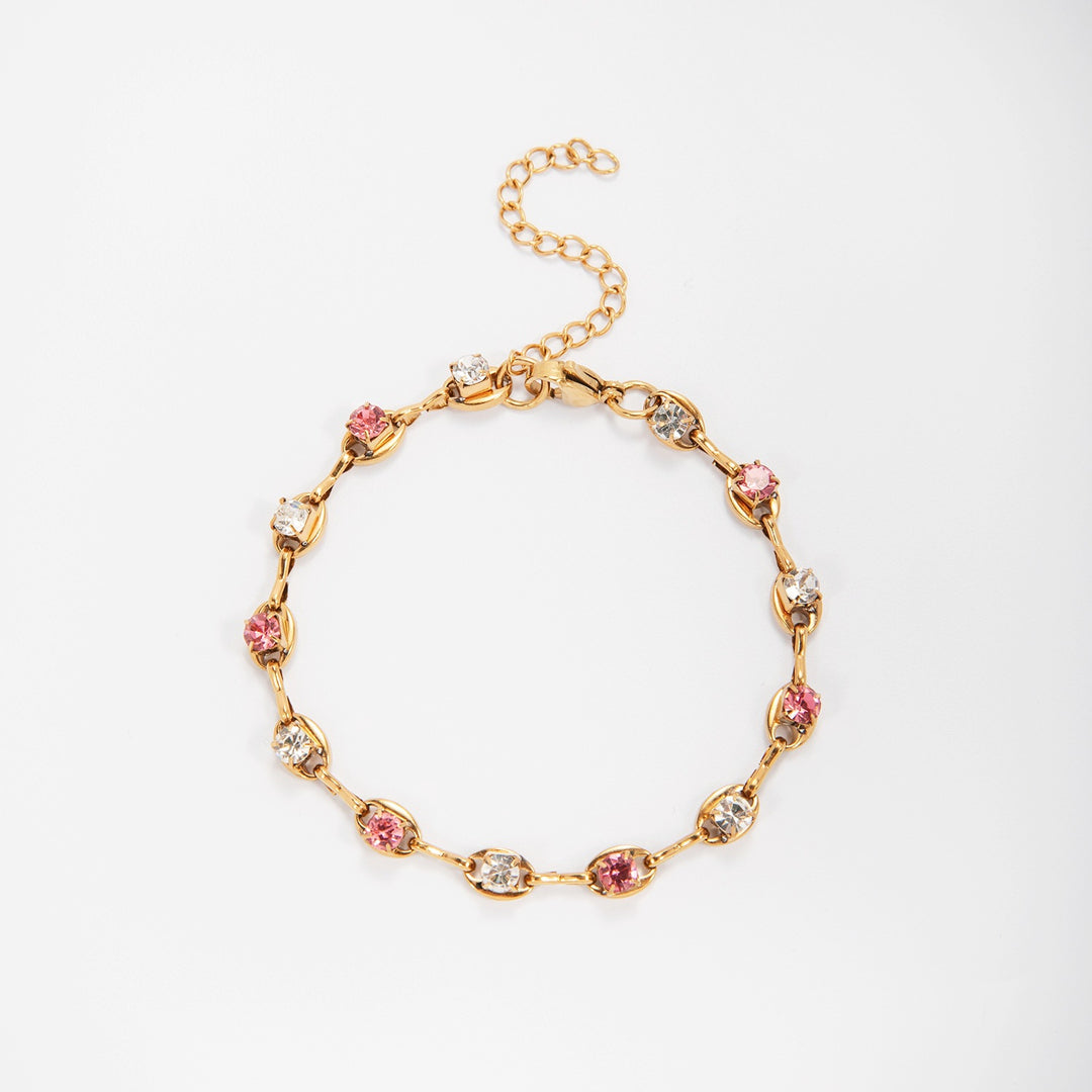 Elegant Gemstone Accent Link Bracelet Stornfield