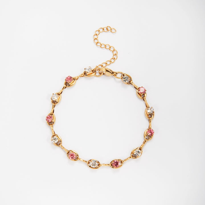 Elegant Gemstone Accent Link Bracelet Stornfield