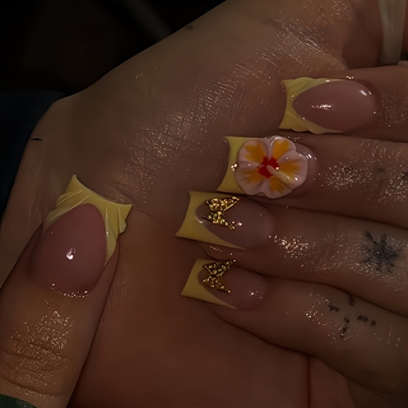 Artistic Spring Floral Nail Art Enhancements Stornfield