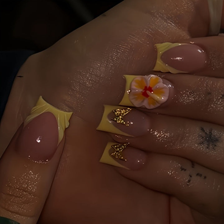 Artistic Spring Floral Nail Art Enhancements Stornfield