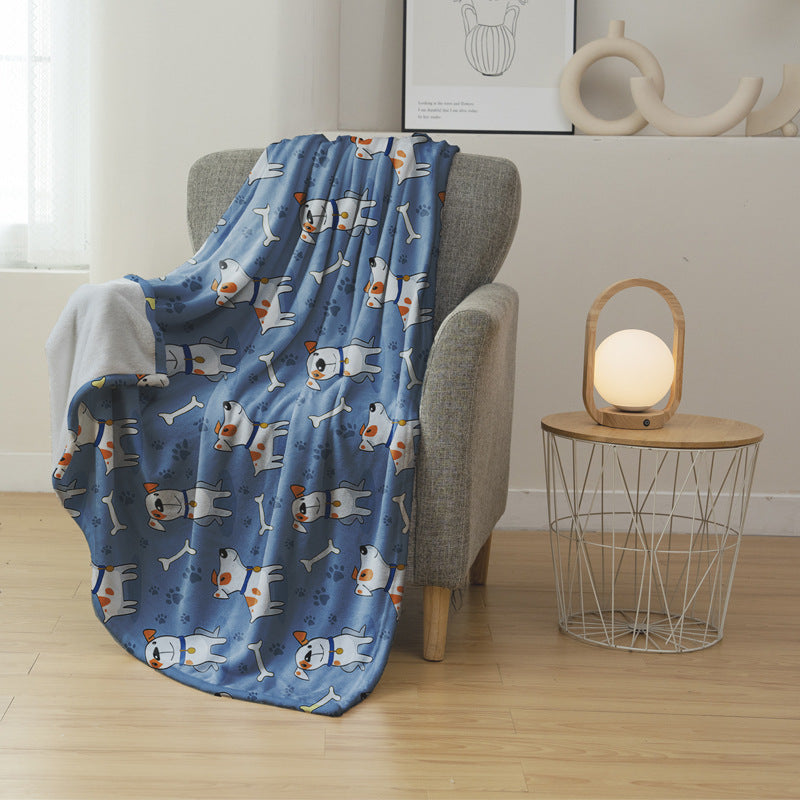 Winter-Themed Fleece Blanket
