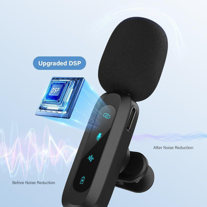 Wireless Lavalier Microphone with High-Sensitivity Audio Recording Stornfield