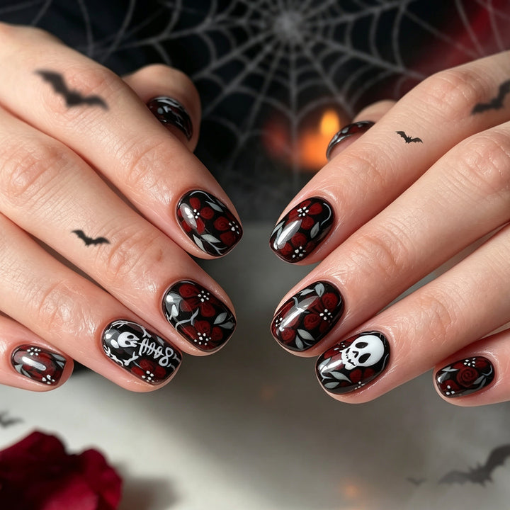 Gothic Floral Nail Art Stornfield