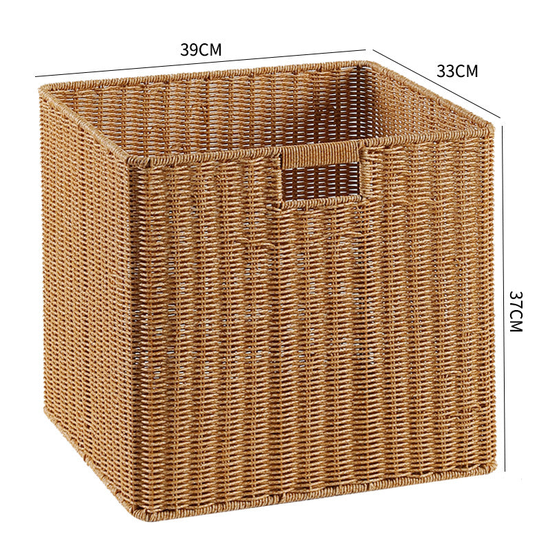Handcrafted Rectangular Wicker Storage Bin Stornfield