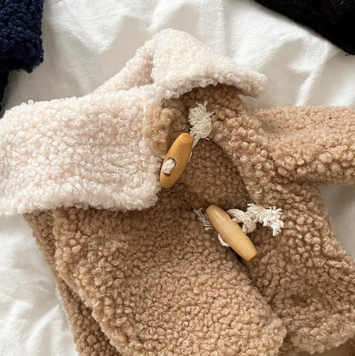Sherpa-Lined Toggle Dog Coat