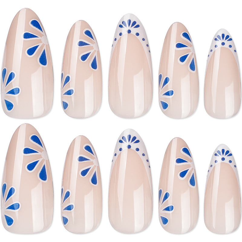 Decorative Floral Press-On Nail Set