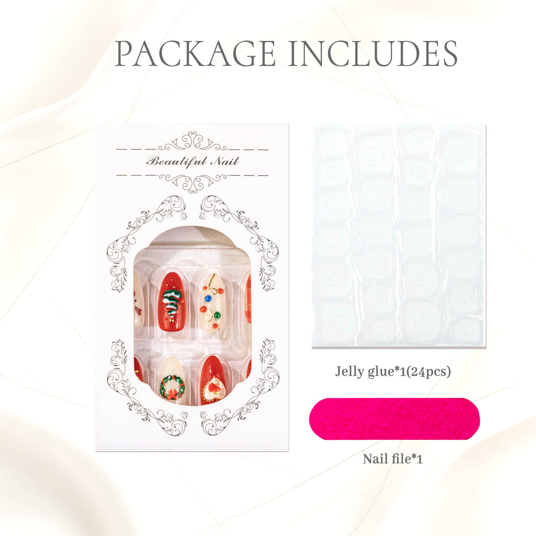 Creative Holiday-Themed Press-On Nail Set