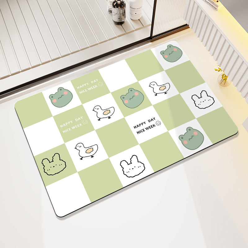 Fun-Themed Cartoon Bath Mat Stornfield