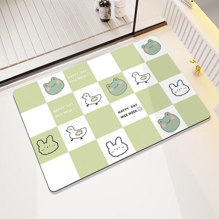 Fun-Themed Cartoon Bath Mat Stornfield