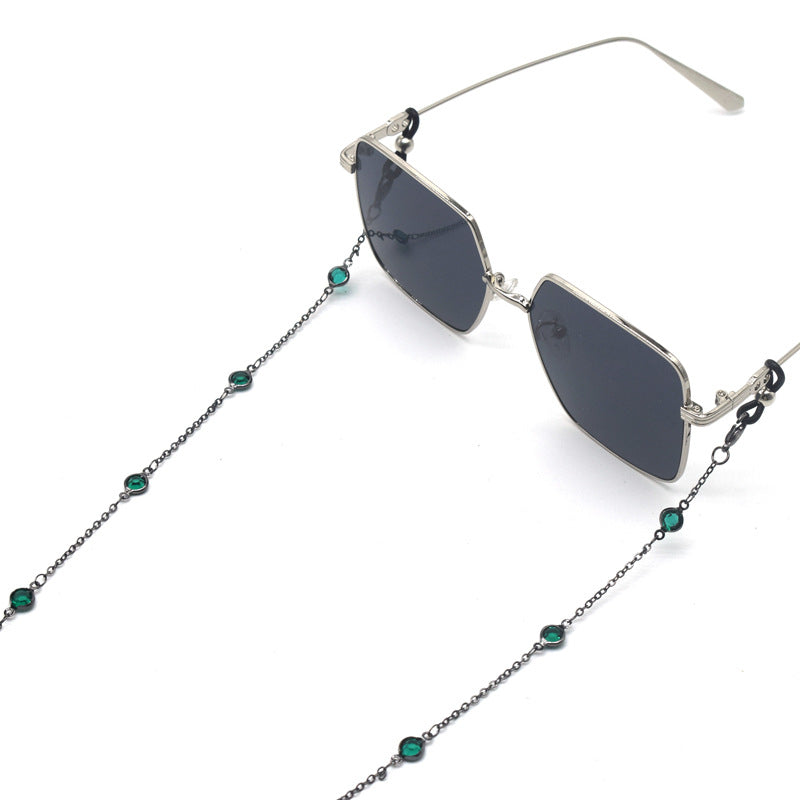 Stylish Crystal-Accented Eyewear Chain Stornfield