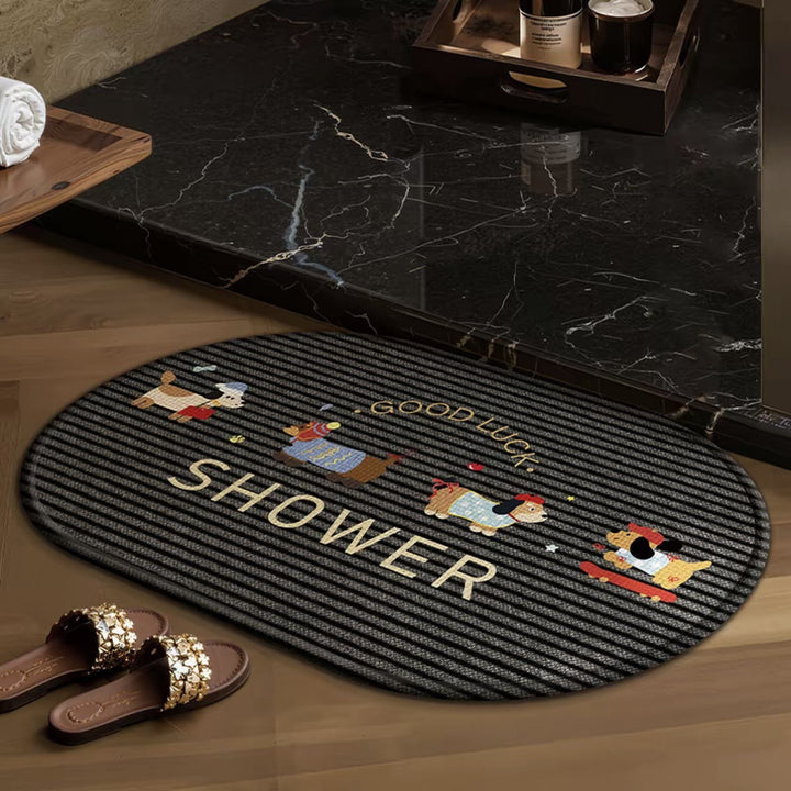 Cat-Themed Plush Doormat for Home Entryway