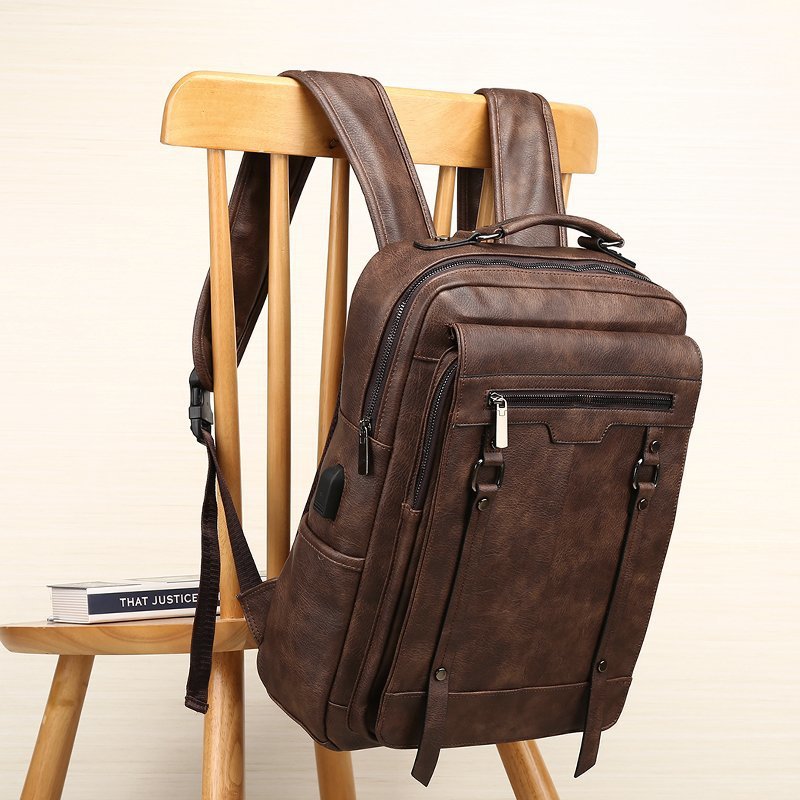 Premium Vintage Leather Backpack Stornfield