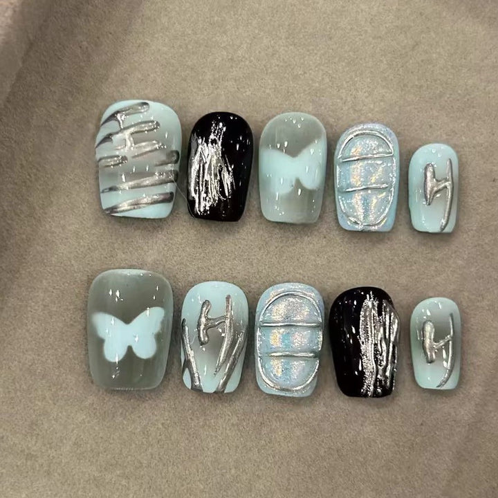 Artistic Customizable Press-On Nail Collection