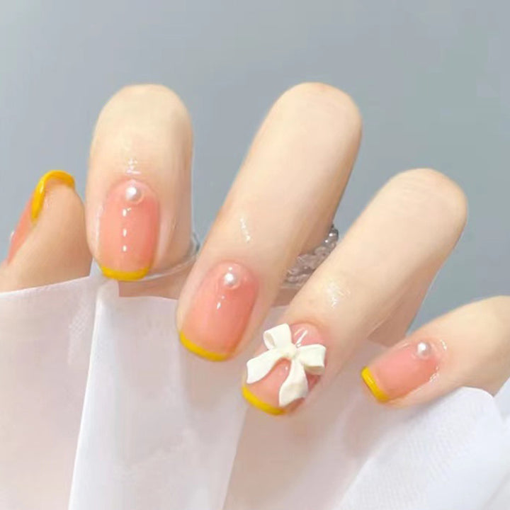 Art nails with elegant 3D flowers and glitter accents Stornfield