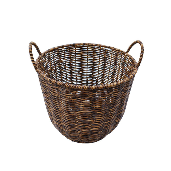 Artisan Woven Round Storage Basket Stornfield