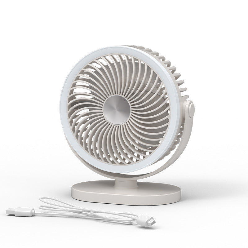 Ladies portable table fan with LED ring lighting Stornfield