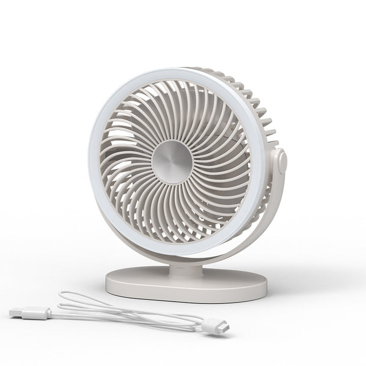 Ladies portable table fan with LED ring lighting Stornfield